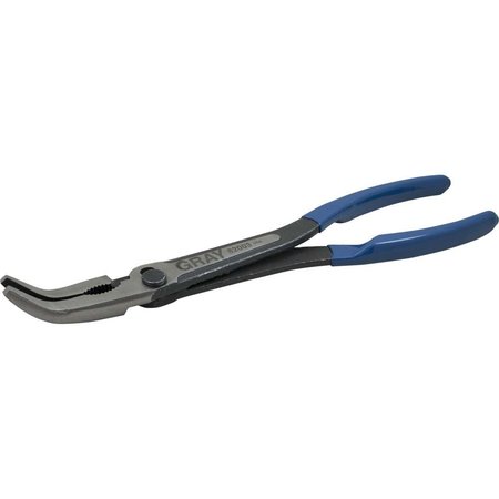 GRAY TOOLS Heavy Duty Long Reach Bent Needle Nose Pliers, 11-1/2" Long 82003